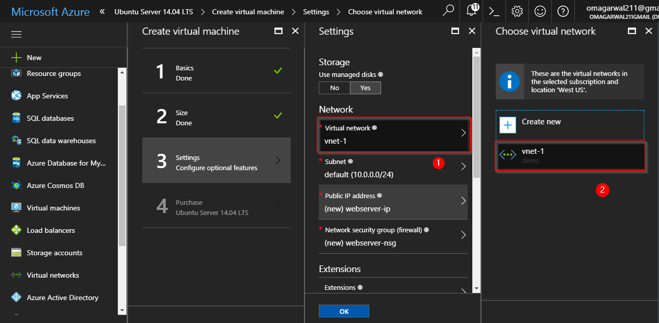 Create VM4 - Virtual Networks Tutorial - Edureka