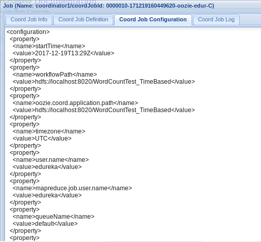 Coordinator Job Configuration - Oozie Tutorial - Edureka