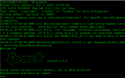 Pyspark shell - Spark with python - Edureka