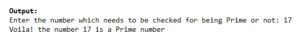 Prime number output2-Learn Python 3-Edureka