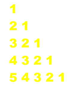 Right Triangle Numeric Pattern 