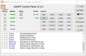 Apache and MySQL servers