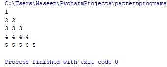 number patter - python pattern programs - edureka