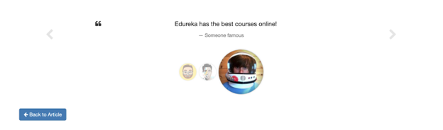 Final Output- Boostrap Testimonial - Edureka