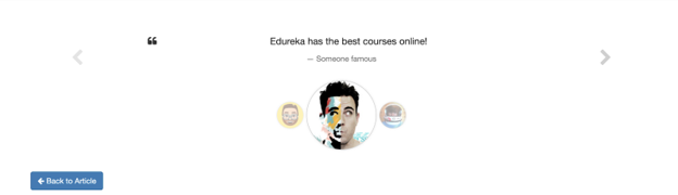 Output css- Boostrap Testimonial - Edureka