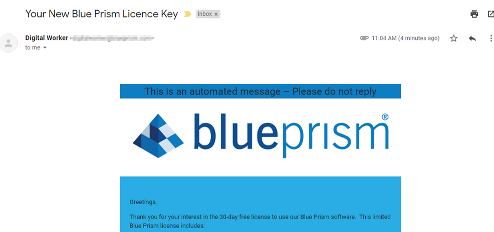 Email - Blue Prism Installation - Edureka