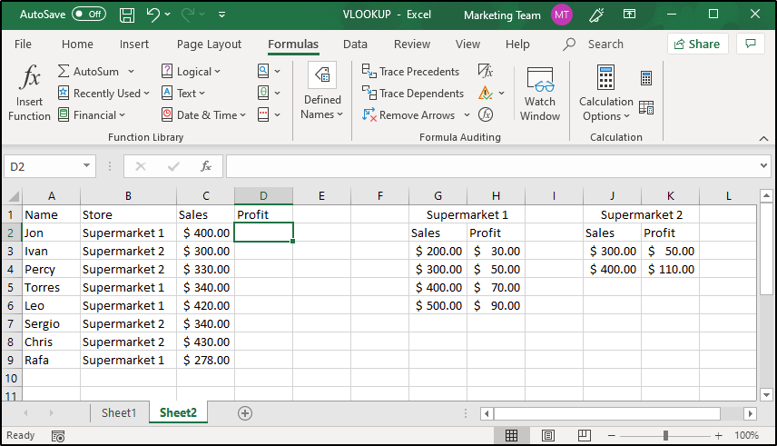 multiple tables vlookup2-Edureka