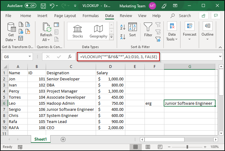 wilcrads Excel vlookup-Edureka