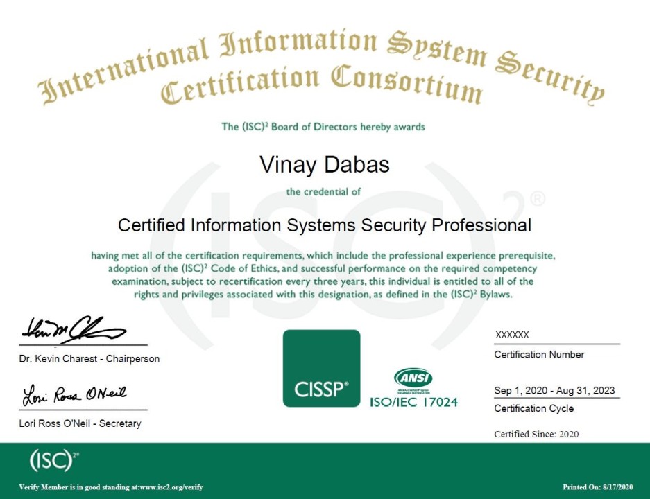 CISSP Certification Sample