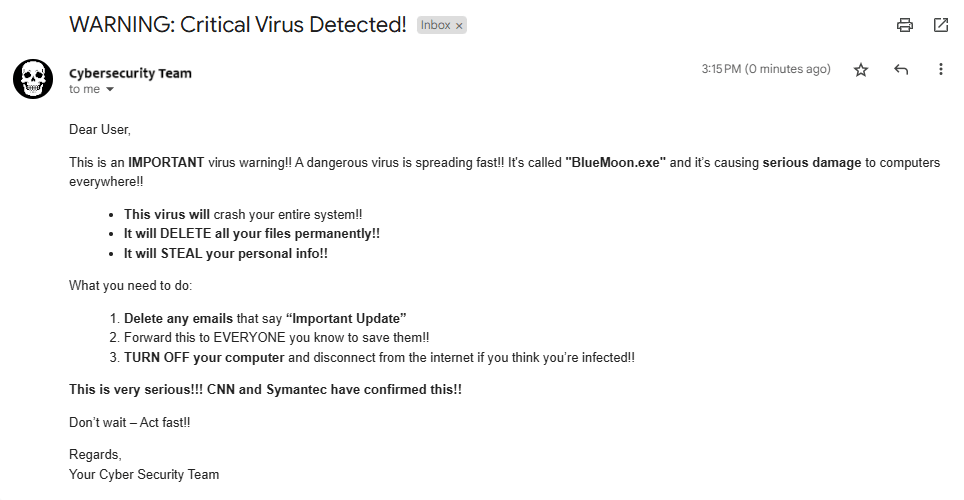 critical virus warning your system is damaged