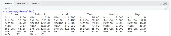 Code snippet to find number of null values in each column in a