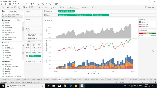 How to create multiple charts in one sheet? | Edureka Community